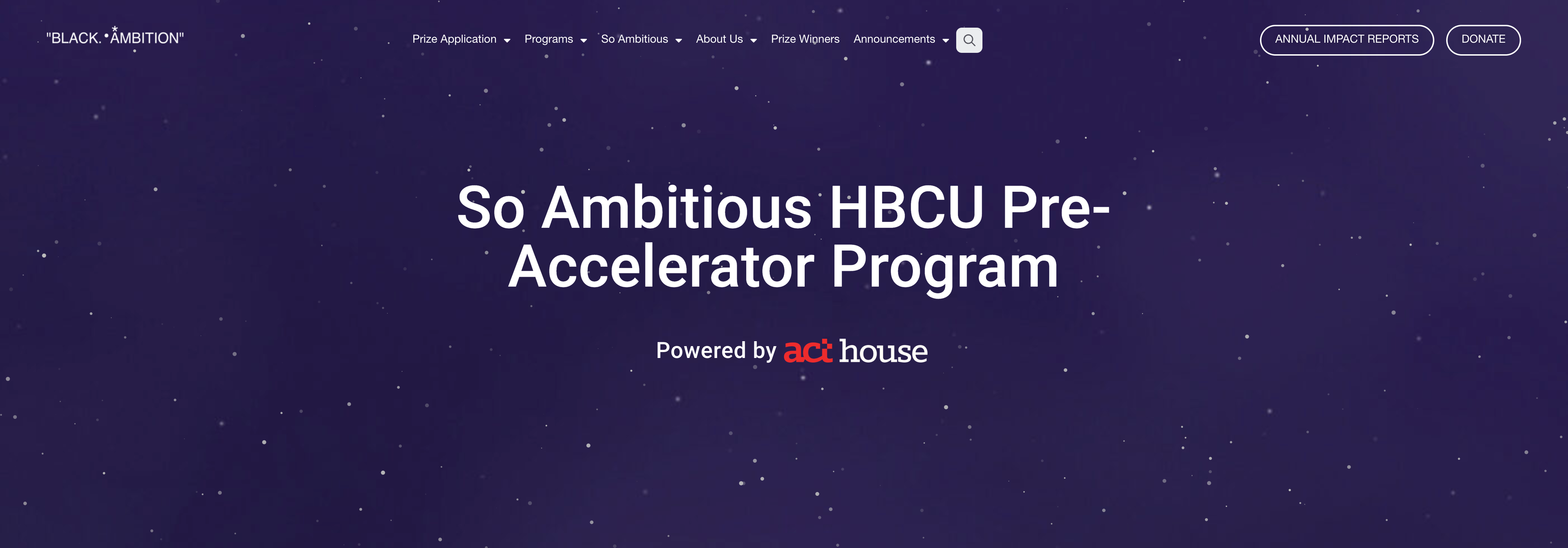 So Ambitious HBCU Pre-Accelerator